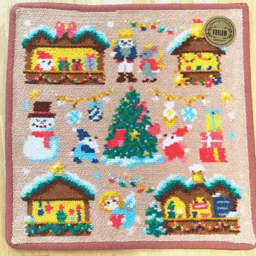 페이러 손수건 클라이너마르크트 플래그십 스토어 한정판 베이지 크리스마스