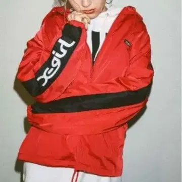 엑스걸 마운틴 파카 나일론 자켓 X-Girl 빨간색 Y2K