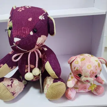 교토 크레이프 원단 곰 봉제 인형