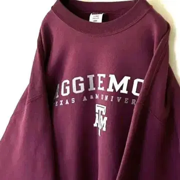 저지즈 AGGIEMOM 텍사스 맨투맨 L 레드 빨간색 구제 의류