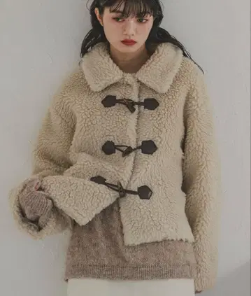 라메 보아 스탠드 자켓