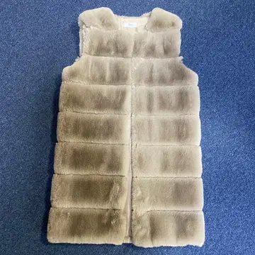 Vents 베이지 퍼풍 패딩 베스트