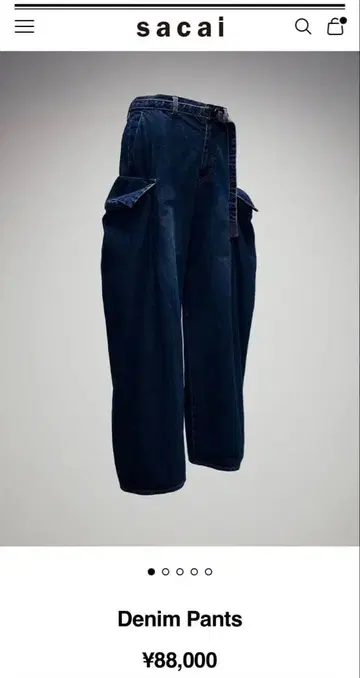 sacai 데님 팬츠 다크 블루