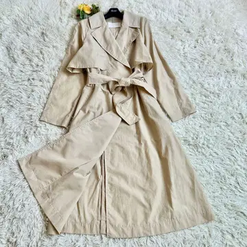 새상품급 보르지 라이트 타서 가운 트렌치코트 린넨 혼방 34 리본