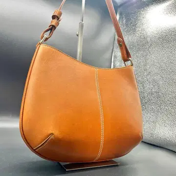 소메스 안장 원 숄더백 핸드백 가죽 천연 가죽 브라운