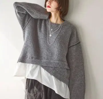 니코앤드 레이어드 니트 풀오버 완판템 시착만 한 상품 니트 스웨터