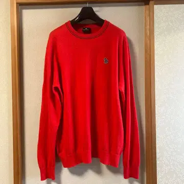 폴 스미스 빨간색 크루넥 스웨터 L