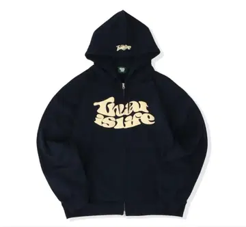 That is Life 풀 지퍼 후디 네이비