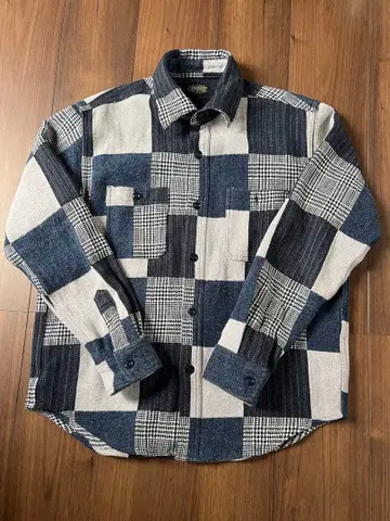 Sugar Cane 체크 무늬 긴팔 셔츠 S