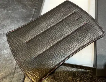 펜 케이스 3개 수납 NAGASAWA 고급 블랙 키프 가죽 최저가