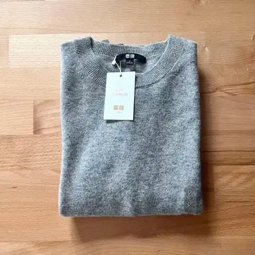 UNIQLO 캐시미어 크루넥 스웨터 그레이 M 사이즈 새상품 미착용