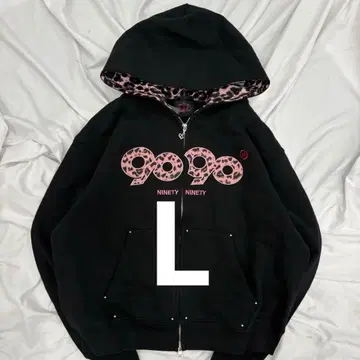 9090 블랙 집업 후드티 size L