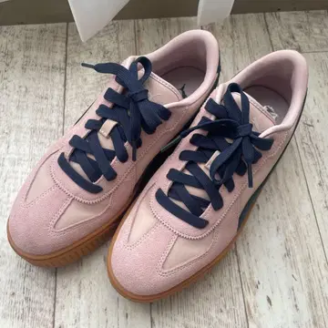 [ 새상품급 ] PUMA 핑크 네이비 통굽 스니커즈 KarmenT2S