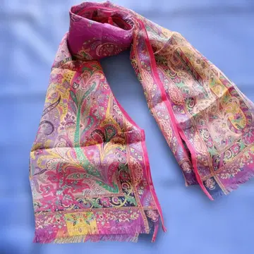 에트로 페이즐리 무늬 핑크 스톨