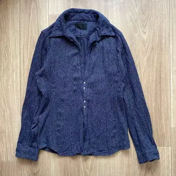 junhashitoto WRINKLE HOOK SHIRTS 네이비