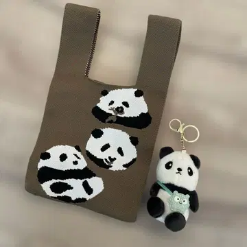 [ 세트 상품 ] 팬더 토트백과 팬더 키링 세트