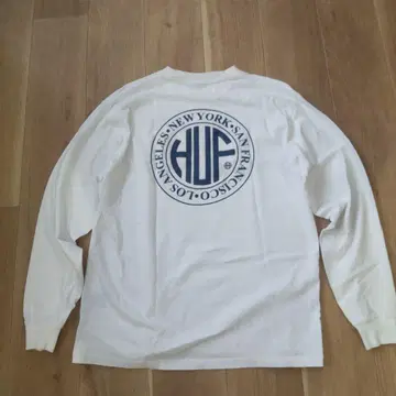 HUF 롱 슬리브 티셔츠 화이트 M