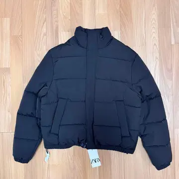 미사용 새상품 ZARA 블랙 퍼프 자켓 L