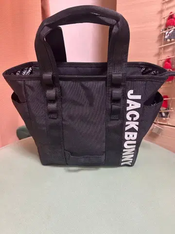 JACK BUNNY 블랙 라운드용 토트백