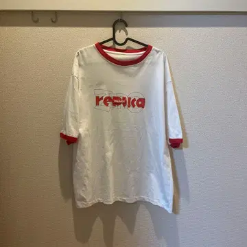 [ vaundy ] 레트로 그래픽 T셔츠 화이트/레드