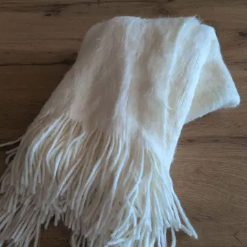 [새상품급] Cest doux 아이보리 프린지 스톨 머플러
