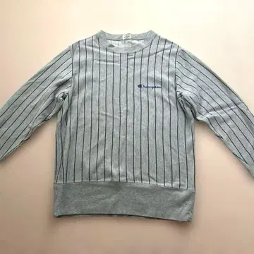 Champion 그레이 스트라이프 맨투맨 M
