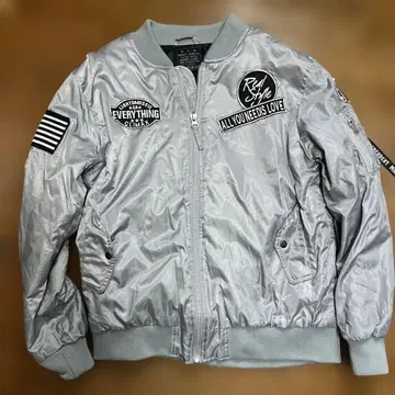 Real Style 실버 밀리터리 자켓