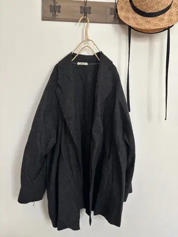 스튜디오 클립 가운 코트 차콜