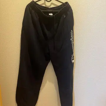 Champion 블랙 스웨트 팬츠 X-LARGE