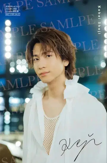 쇼지 코헤이 사인 포함(프린트) 엽서 월간 더 TV Amazon 한정판