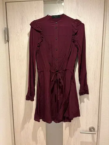 ALLSAINTS 버건디 원피스