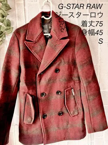 레어 컬러 G-STAR RAW 지스타로우 피 코트 와인 레드