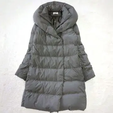 플라스테 2WAY 넥 다운 코트 숄카라 롱 그레이 S