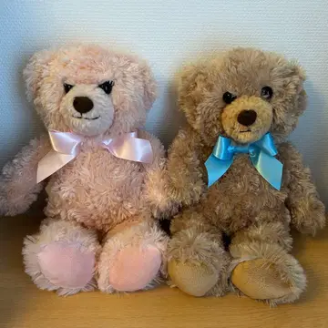 테디베어 곰 세트 봉제 인형 핑크 브라운 베이지