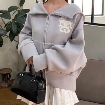 SNIDEL 볼륨 후드티 이번 시즌 신상 그레이 라메