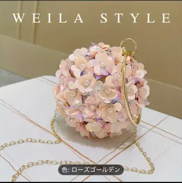 WEILA STYLE 로즈 골든 핸드백