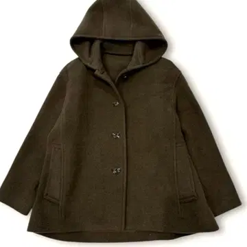 투모로우랜드 후드 숏코트 S사이즈 카키 브라운