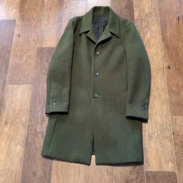 올리브 그린 체스터 코트 3버튼