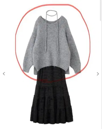 COCO DEAL 오프숄더만 ( 오프숄더 니트 x 프릴 캉캉 스커트