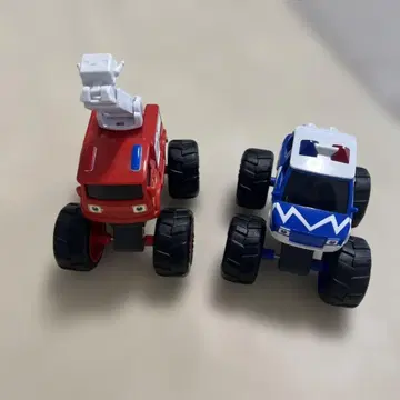 베이비 버스 몬스터 트럭 세트 (소방차, 경찰 차량) 베이비 버스