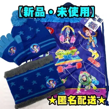 [ 새상품 ] 토이스토리 4세트 모자 장갑 넥워머 냅색