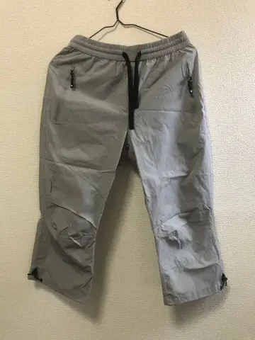 그레이 워크 팬츠 지퍼 포켓 부착