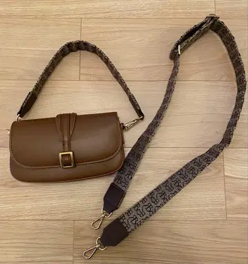RANDEBOO 백 스트랩 세트 + ZARA 브라운 백