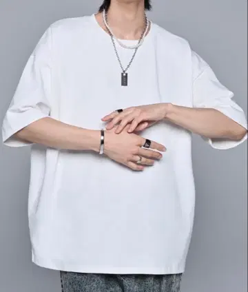 ADRER 엑스트라 퀄리티 초 헤비 코튼 터프 빅 T 화이트 M