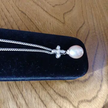 펄 목걸이 실버