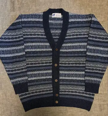 스코틀랜드제 셰틀랜드 페어아일 가디건 L