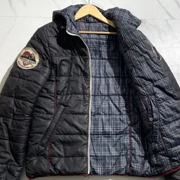 아르마니 익스체인지 충전솜 다운 자켓 블랙 XL 리버서블