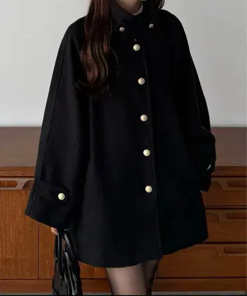 callautia 골드 버튼 미들 코트