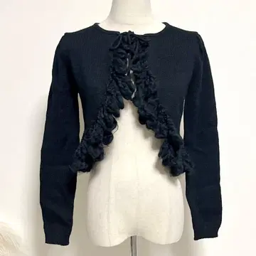 BPN 고딕 비주얼계 니트 가디건 볼레로 블랙 피스나우