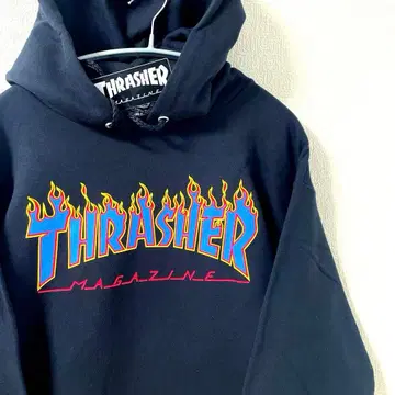 트레셔 후드티 풀오버 속기모 스케이트보드 빅 사이즈 S 블랙